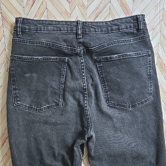 Zara Black Washed High Rise Straight Leg Jeans Size 8 Womens Denim - Picture 13 of 13